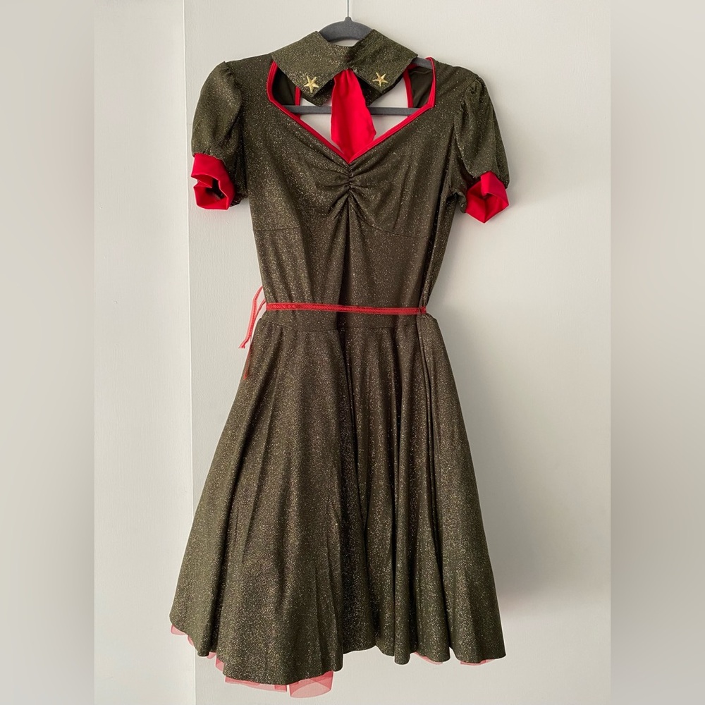 Revolution Bugle Call Rag Vintage Military Dress Dance Costume